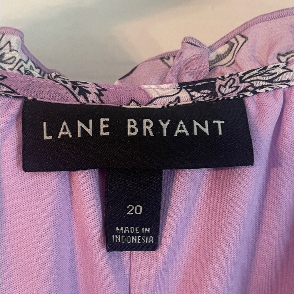 Lane Bryant Lavender Floral Sleeveless Dress - Picture 2 of 7